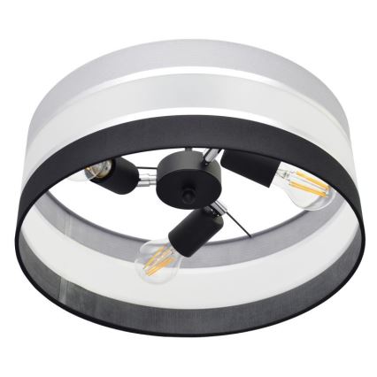 Suspension HELEN 3xE27/15W/230V noir/gris/chrome brillant
