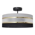 Suspension HELEN 3xE27/15W/230V noir/gris/doré
