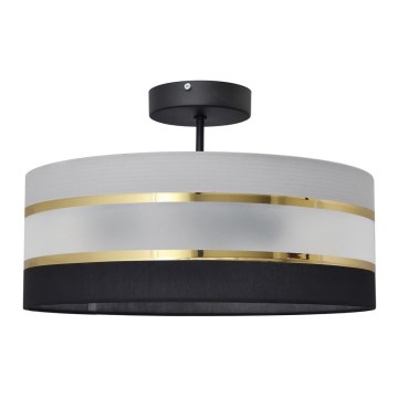 Suspension HELEN 3xE27/15W/230V noir/gris/doré