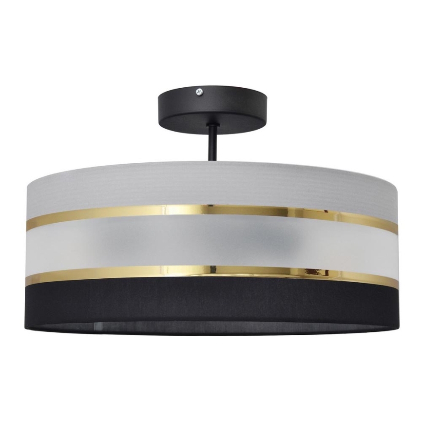 Suspension HELEN 3xE27/15W/230V noir/gris/doré
