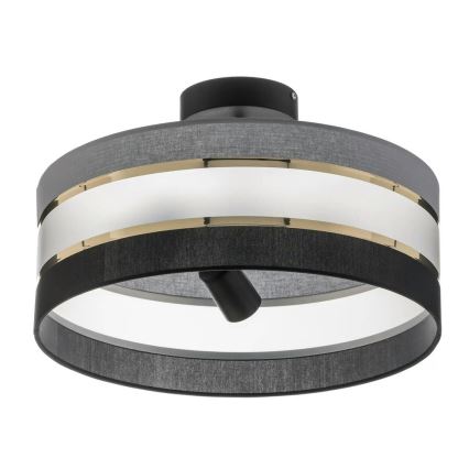 Suspension HELEN 3xE27/15W/230V noir/gris/doré