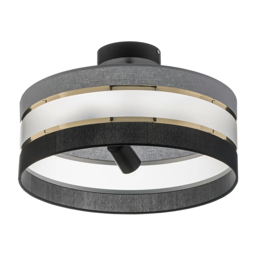 Suspension HELEN 3xE27/15W/230V noir/gris/doré