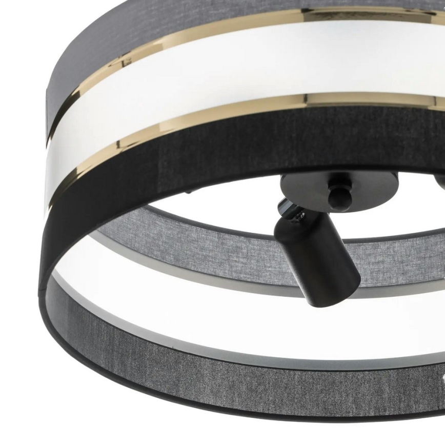Suspension HELEN 3xE27/15W/230V noir/gris/doré