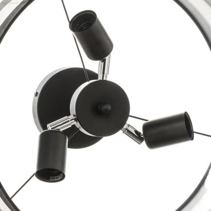Suspension HELEN 3xE27/15W/230V noir/gris/doré