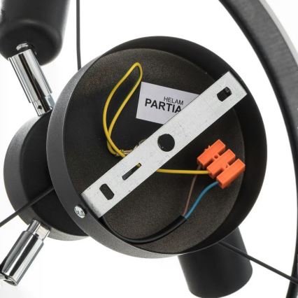 Suspension HELEN 3xE27/15W/230V noir/gris/doré
