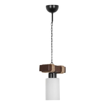 Suspension JASMIN 1xE27/40W/230V marron/blanc