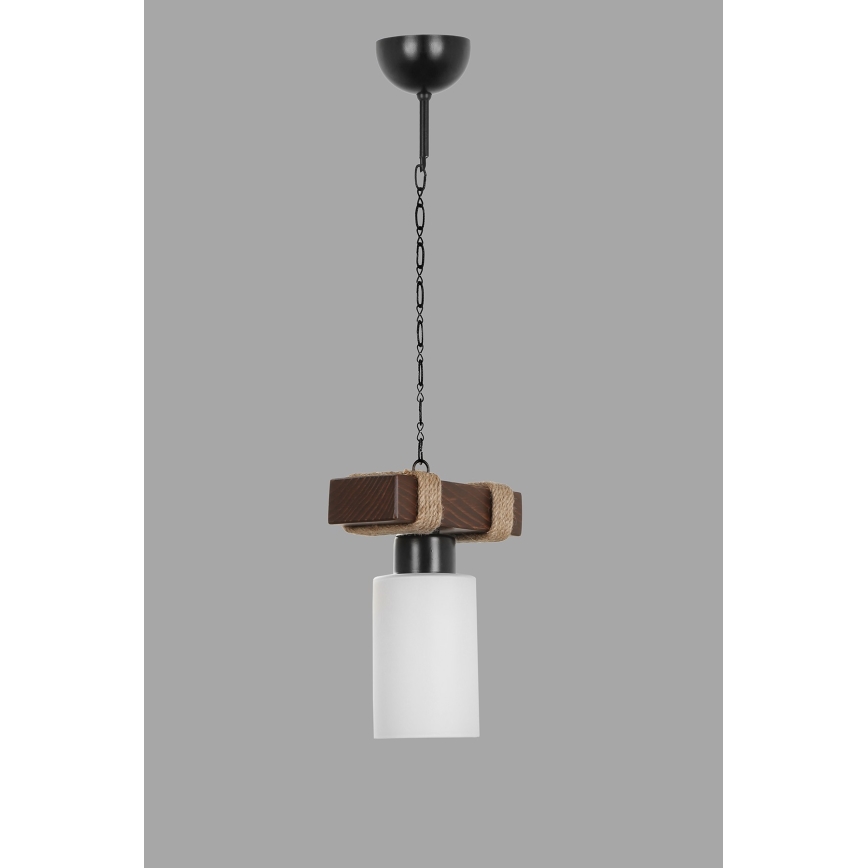Suspension JASMIN 1xE27/40W/230V marron/blanc