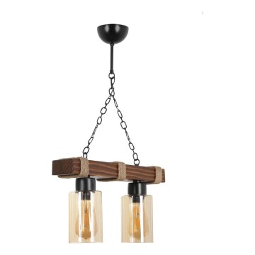Suspension JASMIN 2xE27/40W/230V marron/beige