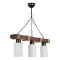 Suspension JASMIN 3xE27/40W/230V marron/blanc