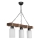Suspension JASMIN 3xE27/40W/230V marron/blanc