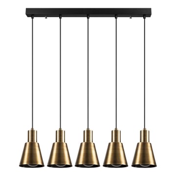 Suspension KEM 5xE27/40W/230V dorée