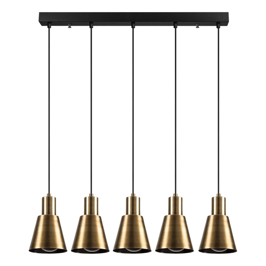Suspension KEM 5xE27/40W/230V dorée