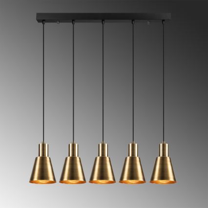 Suspension KEM 5xE27/40W/230V dorée