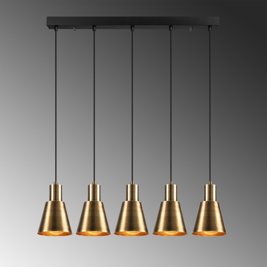 Suspension KEM 5xE27/40W/230V dorée