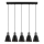 Suspension KEM 5xE27/40W/230V noir