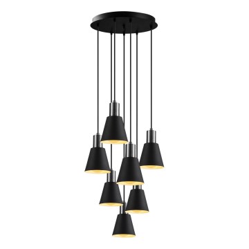 Suspension KEM 7xE27/40W/230V noir