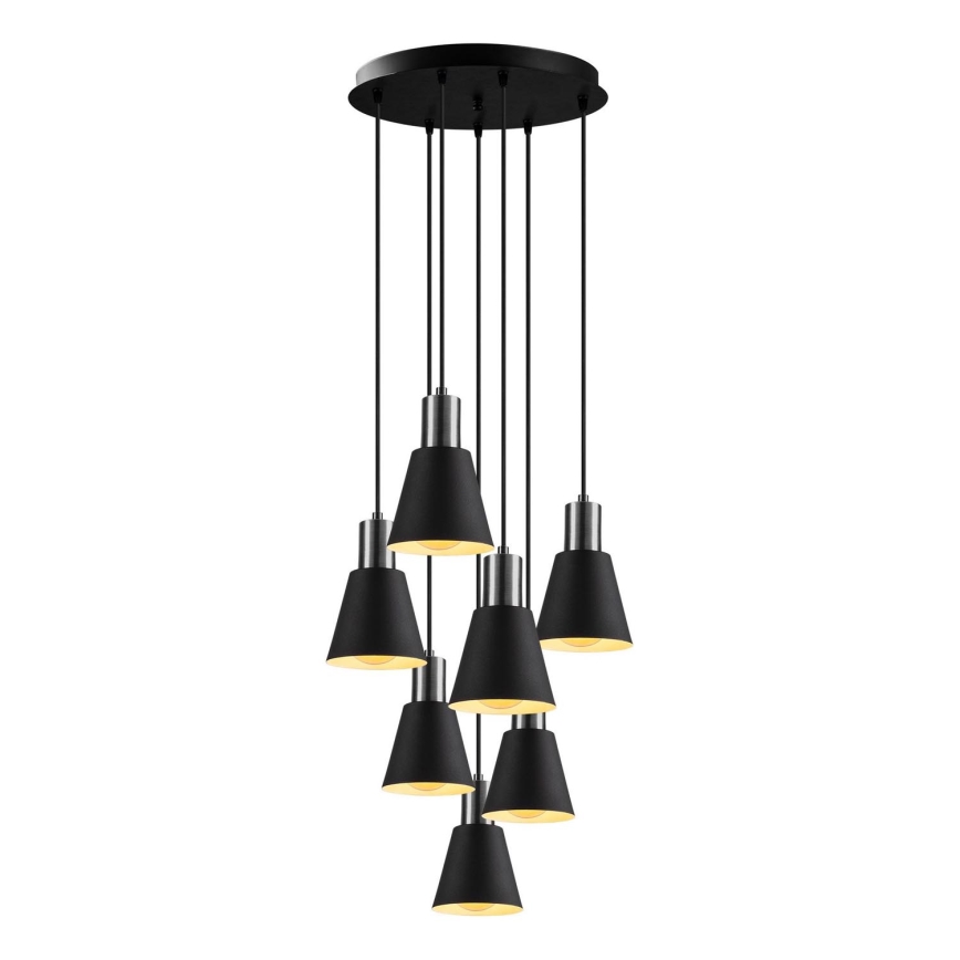 Suspension KEM 7xE27/40W/230V noir