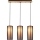 Suspension KIOTO 3xE27/40W/230V noir/bouleau