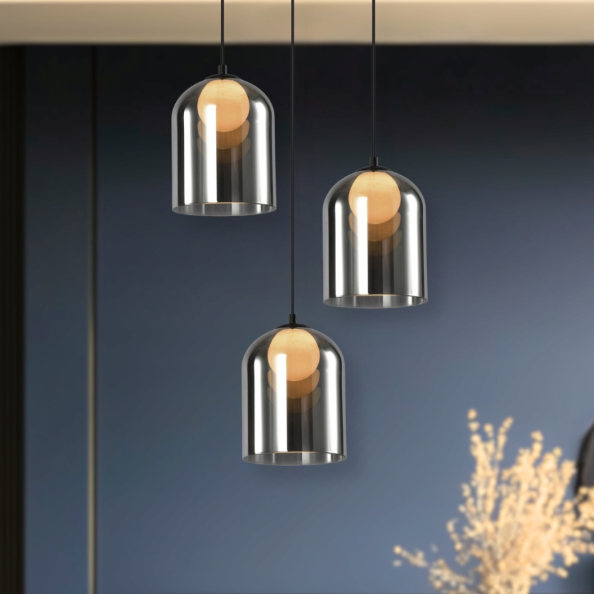 Suspension KLEA 1xG9/15W/230V noir fumé