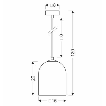 Suspension KLEA 1xG9/15W/230V noir fumé