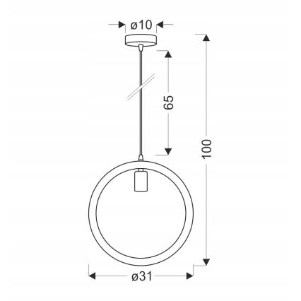 Suspension KOLO 1xE27/40W/230V beige/noir