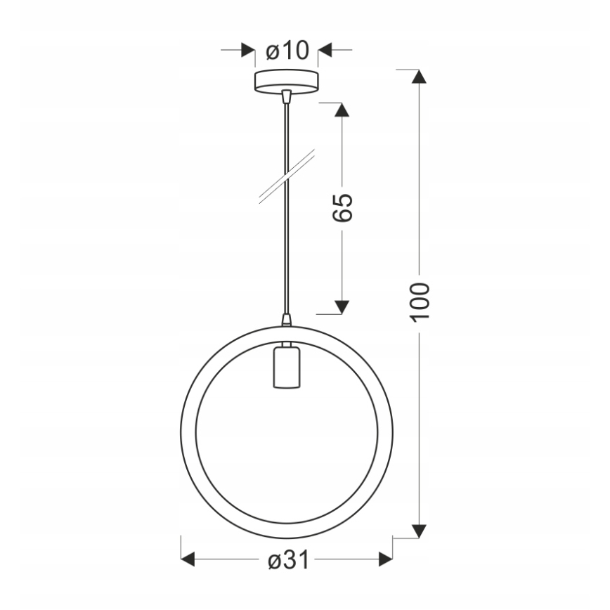Suspension KOLO 1xE27/40W/230V beige/noir