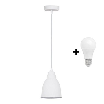 Suspension LED 1xE27/10W/230V blanc 13,5cm
