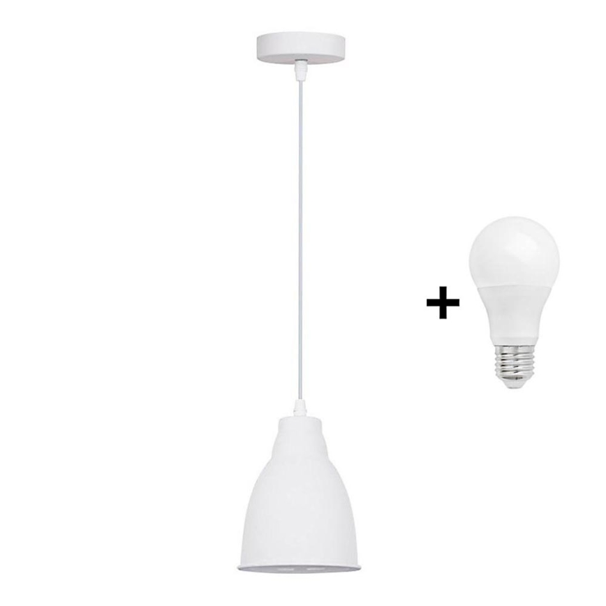 Suspension LED 1xE27/10W/230V blanc 13,5cm