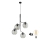 Suspension LED à câble CESAR 4xE27/15W/230V noir/gris fumé