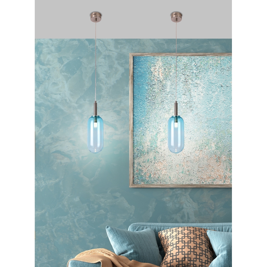 Suspension LED avec fil FIUGGI LED/6W/230V bleu