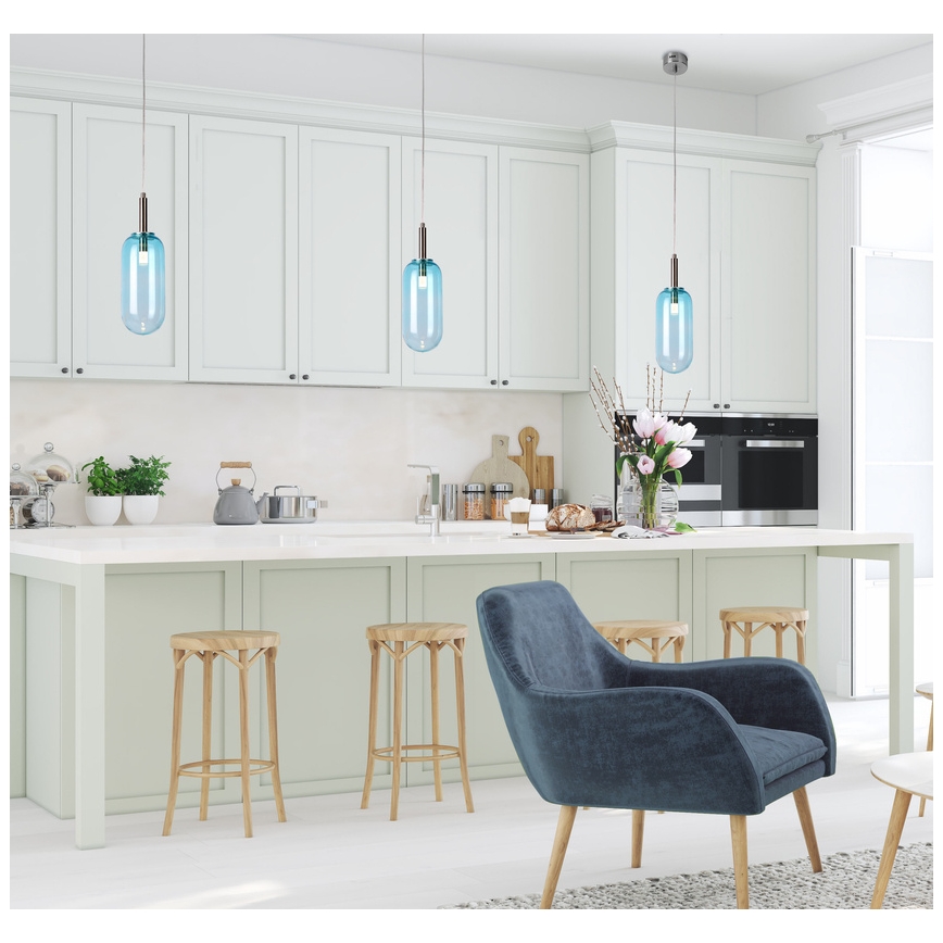 Suspension LED avec fil FIUGGI LED/6W/230V bleu