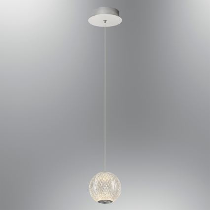 Suspension LED CREMONA 1xLED/5W/230V 3000K chrome mat