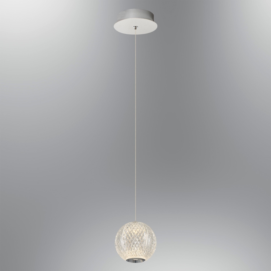 Suspension LED CREMONA 1xLED/5W/230V 3000K chrome mat