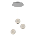 Suspension LED CREMONA 3xLED/5W/230V 3000K chrome mat