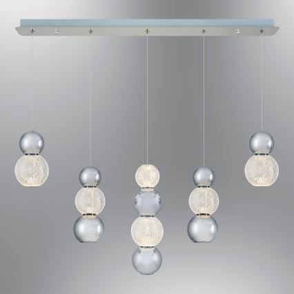 Suspension LED CREMONA LED/27W/230V 3000K chrome mat
