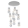 Suspension LED CREMONA LED/51W/230V 3000K chrome mat