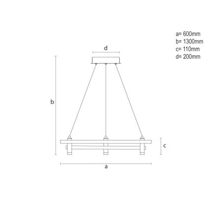 Suspension LED dimmable sur câble LED/100W/230V 3000-6500K Ø 60 cm + télécommande