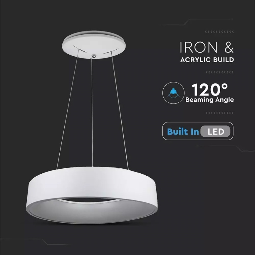 Suspension LED dimmable sur câble, 30W/230V