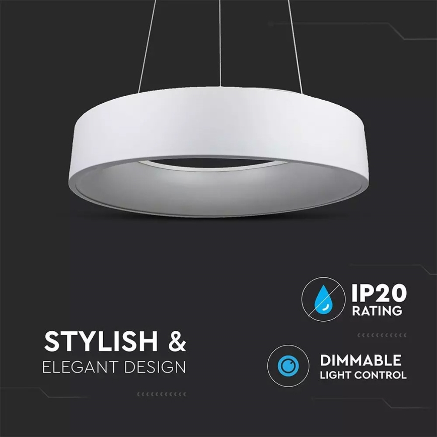 Suspension LED dimmable sur câble, 30W/230V