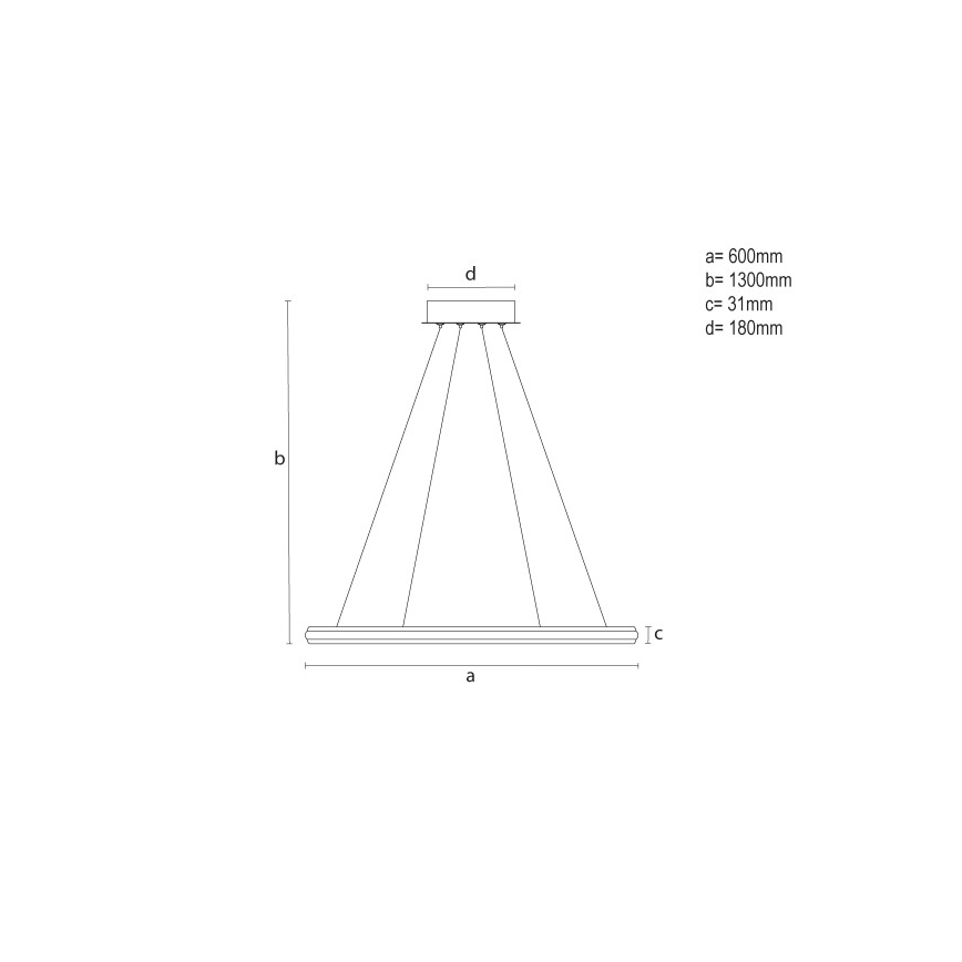 Suspension LED dimmable sur câble LED/55W/230V 3000-6500K Ø 60 cm + télécommande