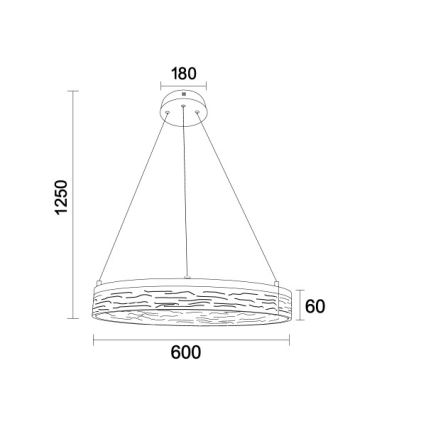 Suspension LED dimmable ALIANZ LED/45W/230V 3000-6000K Ø 60 cm + télécommande