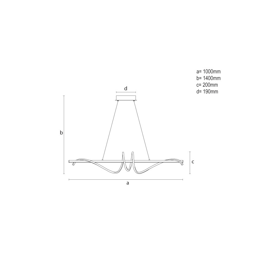 Suspension LED dimmable sur câble LED/50W/230V 3000-6500K 100 cm + télécommande