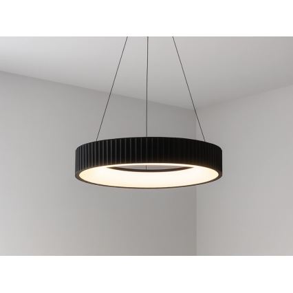 Suspension LED dimmable sur câble, 75 W / 230 V, 3000–6500 K, Ø 49 cm + télécommande