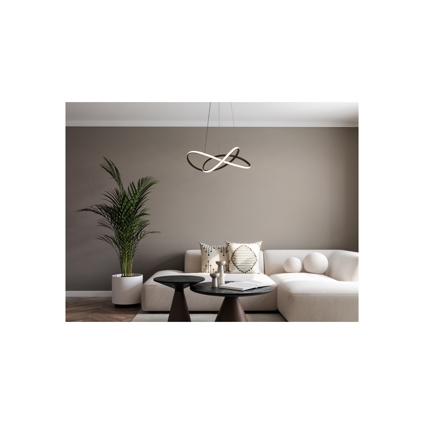 Suspension LED dimmable sur câble 85W/230V 3000-6500K Ø 60 cm + télécommande