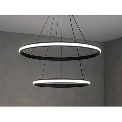 Suspension LED dimmable sur câble LED/90W/230V 3000-6500K Ø 60 cm + télécommande