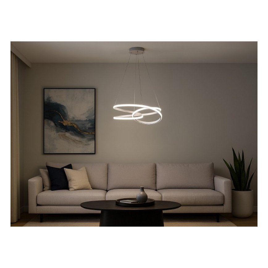 Suspension LED dimmable sur câble LED/90W/230V 3000-6500K Ø 47 cm + télécommande