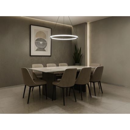 Suspension LED dimmable sur câble LED/90W/230V 3000-6500K Ø 60 cm + télécommande