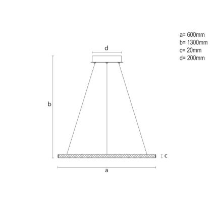 Suspension LED dimmable sur câble LED/90W/230V 3000-6500K Ø 60 cm + télécommande