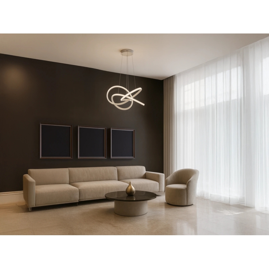 Suspension LED dimmable sur câble LED/95W/230V 3000-6500K Ø 57 cm + télécommande