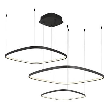 Suspension LED dimmable sur câble LORENZO LED/70W/230V 3000/4000/6000K noire + télécommande